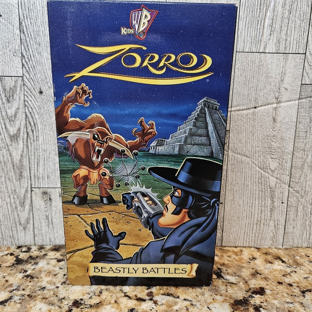 Zorro Beastly Battles Kids WB VHS Color 46 Minutes Cardboard Sleeve
